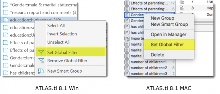 Activating a global filter in Win and Mac